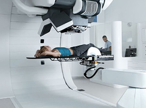 Patient receiving proton therapy