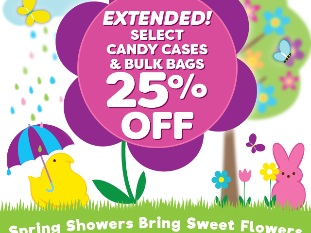 EXTENDED - Select candy cases & bulk bags - 25% off