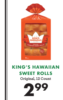 King''s Hawaiian Sweet Rolls - $2.99