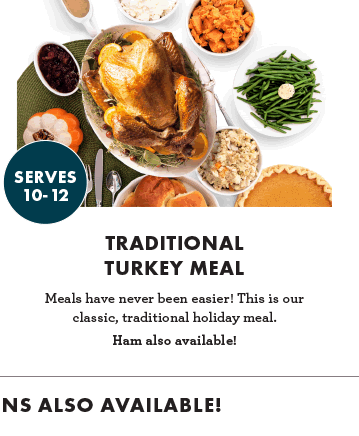Traditional Turkey Meal - Serves 10-12