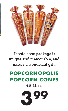 Popcornopolis Popcorn Cones - $3.99