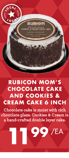 Rubicon Mom''s Chocolate Cake and Cookies & Cream Cake 6 Inch - $11.99 each
