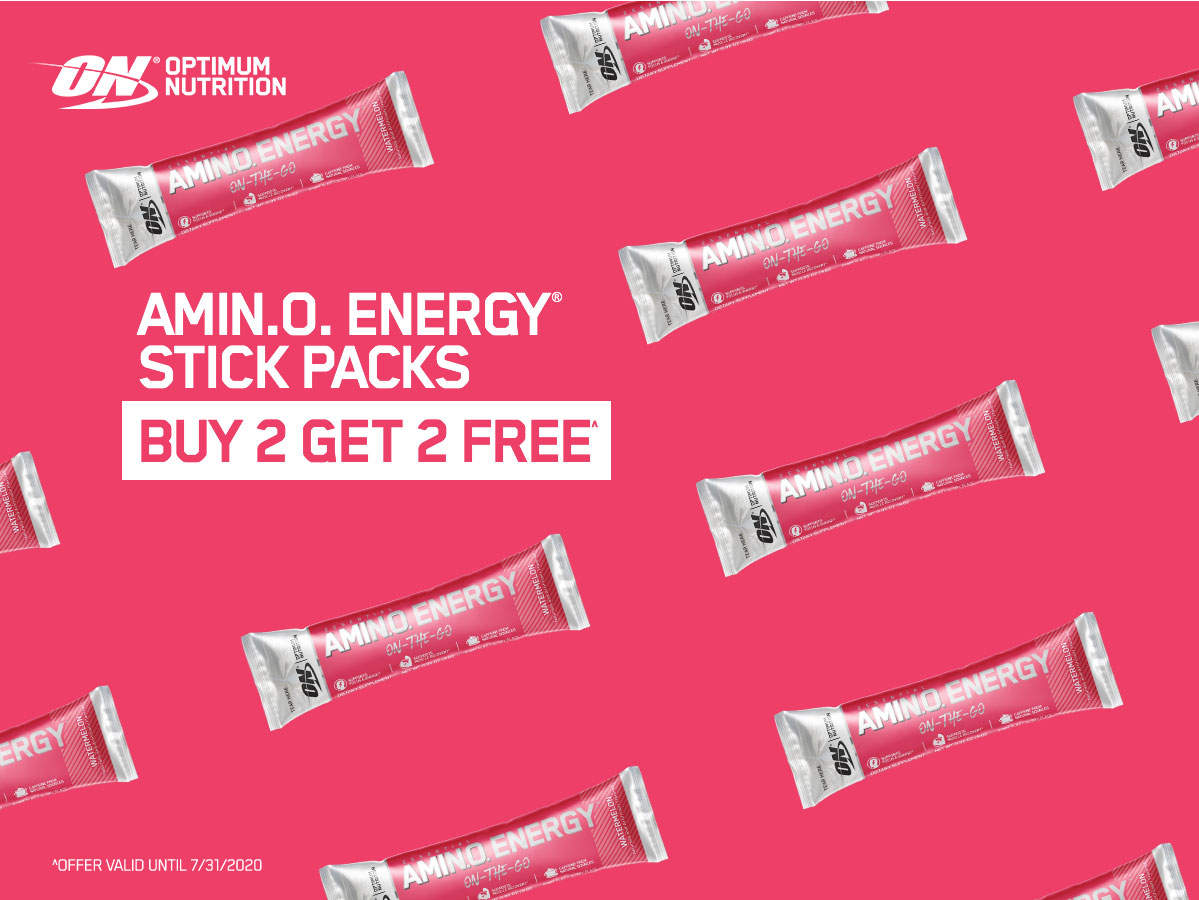 AMIN.O ENERGY Stick Pack Buy 2 Get 2 Free Promotion Ends 7/31/2020