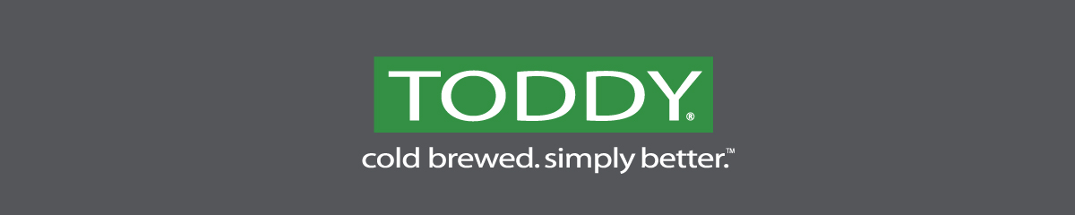 Toddy logo on gray background
