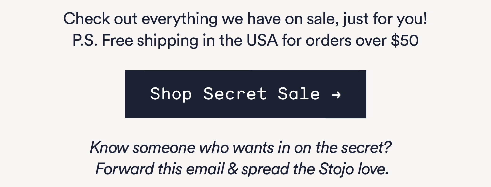 Shop secret sale