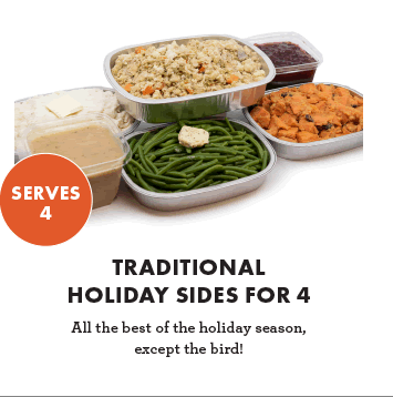 Traditional holiday sides for 4 - All the best of the holiday season, except the bird!