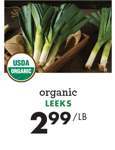 Organic Leeks - $2.99 per pound