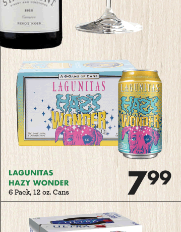 Lagunitas Hazy Wonder 6 Pack, 12 oz. Cans - $7.99