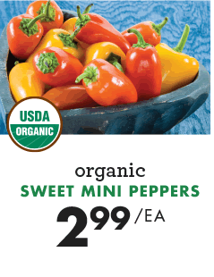 Organic Sweet Mini Peppers - $2.99 each