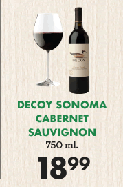 Decoy Sonoma Cabernet Sauvignon - 750 ml - $18.99