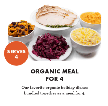Organic Meal for 4 - Our favorite organic holiday dishes bundled together as a meal for 4.