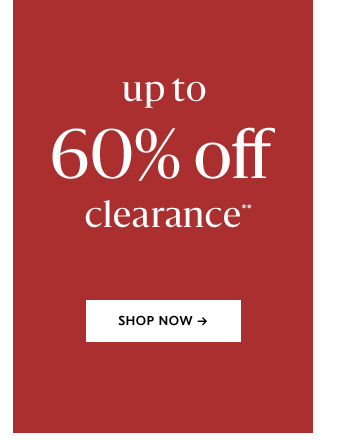 up to 60% off clearance