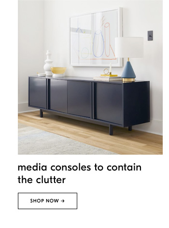 media consoles to contain the clutter