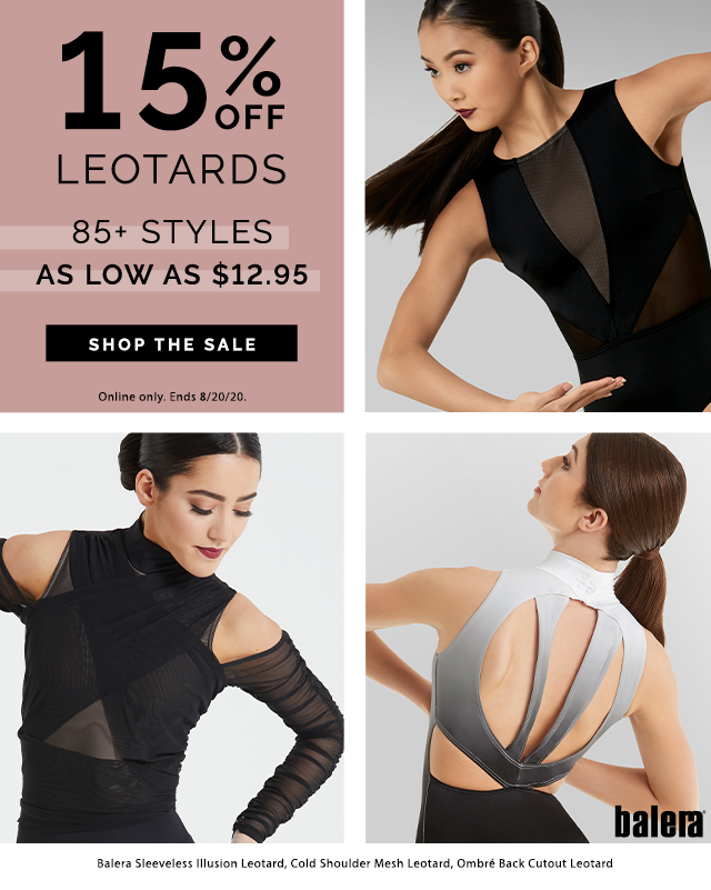 15% off leotards. 85+ styles. As low as $12.95. Shop the sale