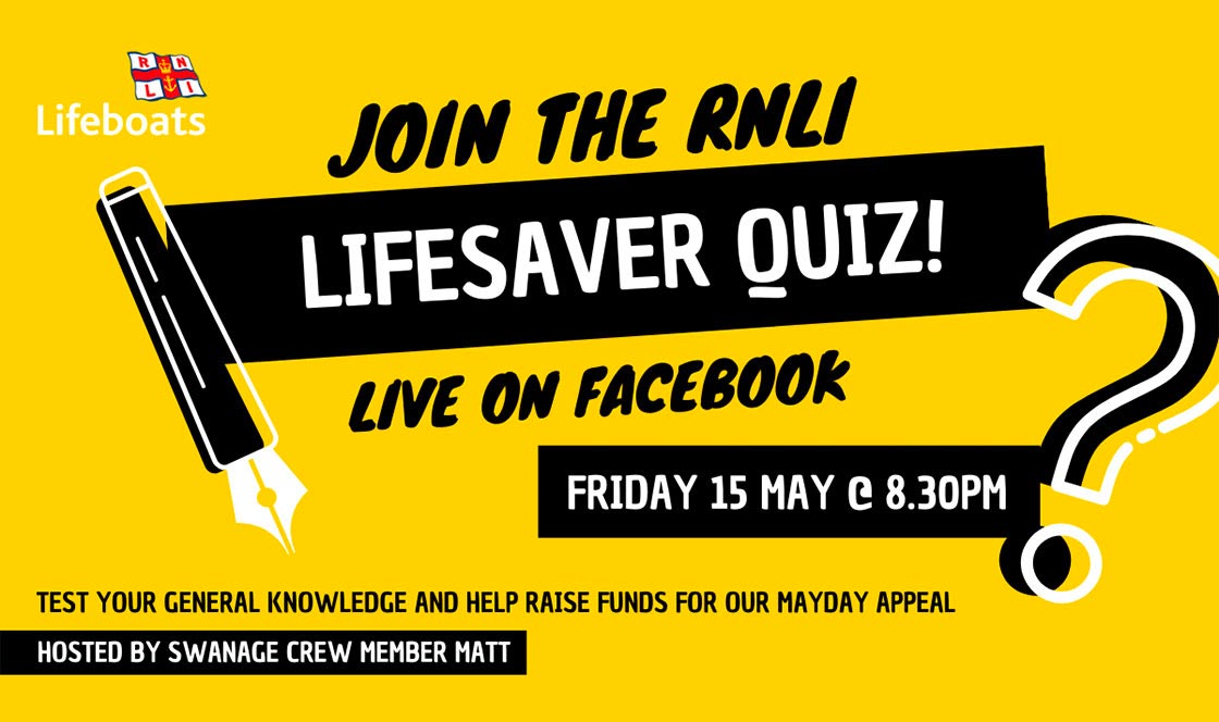 Test your general knowledge and raise funds for Mayday in the RNLI Lifesaver Quiz on Facebook Live