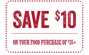 Save $10 off your $35+ food purchase