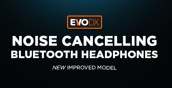 EvoDX ACTIVE Noise Cancelling Bluetooth 5.0 Headphones & Headset with Handsfree Mic - Only ?28.99