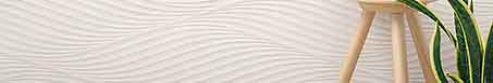 13in x 40in Wave Decon in White