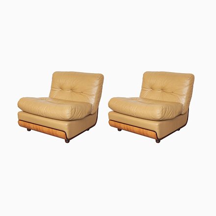 Image of Italian Modular Lounge Chairs by Mario Bellini, 1960s, Set of 2