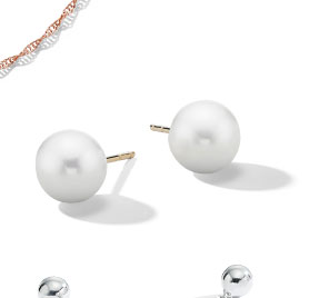 Cultured Pearl Stud Earrings