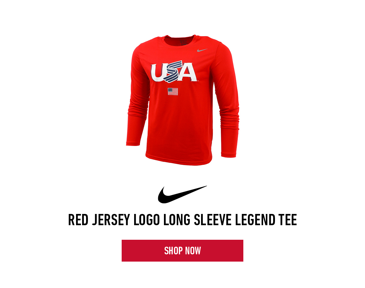 Red Jersey Logo Long Sleeve Legend Tee