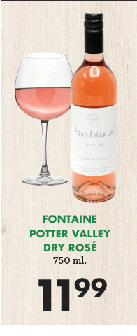 Fontaine Potter Valley Dry Rose - 750 ml. - $11.99