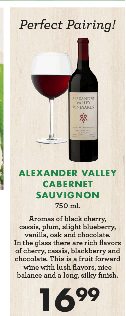 Alexander Valley Cabernet Sauvignon - 750 ml. - $16.99