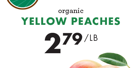 Organic Yellow Peaches - $2.79 per pound