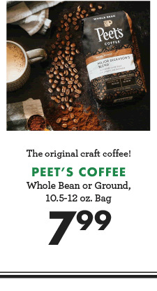 Peet''s Coffee - Whole Bean or Ground, 10.5-12 oz. Bag - $7.99