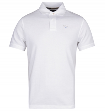 Barbour Tartan White Pique Polo Shirt