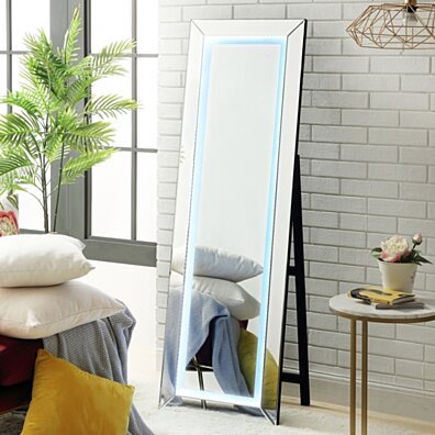 Miya LED Full Length Mirror - Floor Standing | Touch Sensor Light | Foldable | Inspired Home