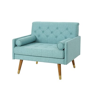 Nour Fabric Mid-Century Modern Armchair