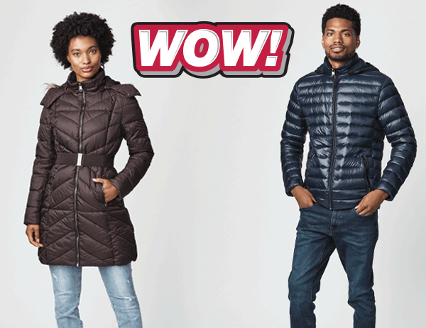 Wow! Deals on coats from your favorite brands