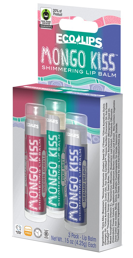 Image of MONGO KISST Shimmering Lip Balm 3-Pack Carton