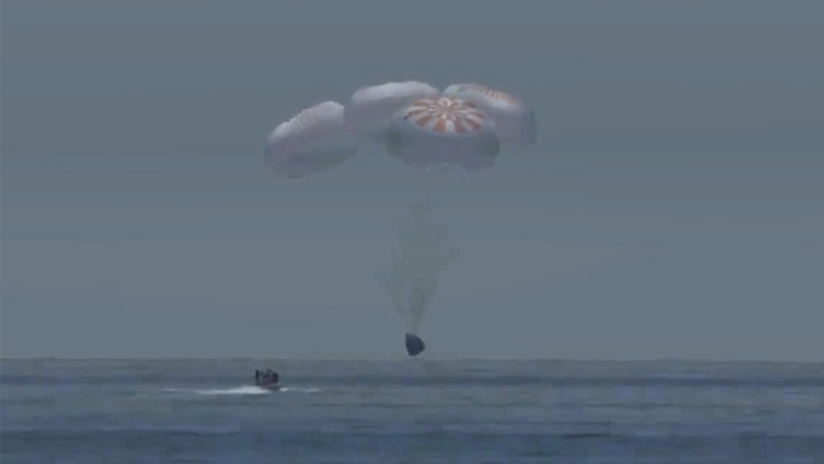 SpaceX's Crew Dragon capsule splashes down in the 