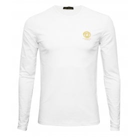 Iconic Crew-Neck Long-Sleeve T-Shirt, White