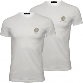 2-Pack Iconic Crew-Neck T-Shirts, White