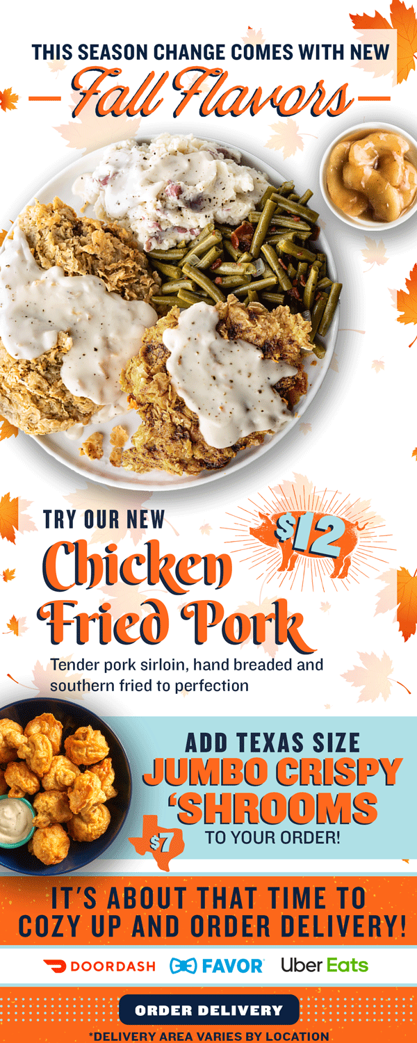 Fall in love with New Chicken Fried Pork ��