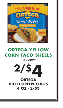 Ortega Yellow Corn Taco Shells - 12 Count - 2 for $4