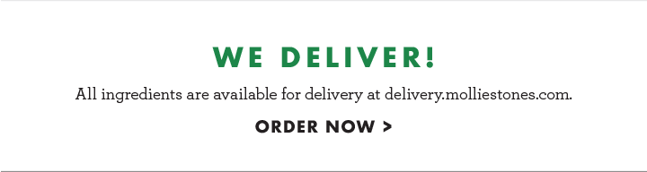 We Deliver! All ingredients are available for delivery on our website. Order now!