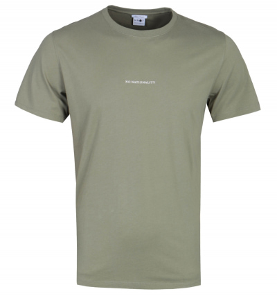 NN07 Ethan 3208 No Nationality Print Khaki Green T-Shirt