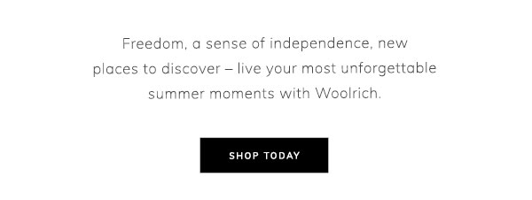 The best of Woolrich style. Freedom, a sense of independence, new places to discover - live your most unforgettable summer moments with Woolrich. Shop Today.
