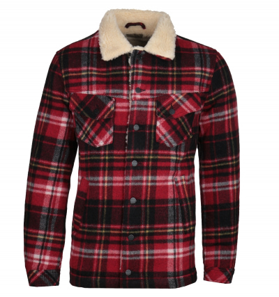 Nudie Jeans Co Lenny Red Plaid Jacket