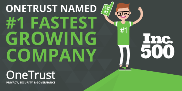 OneTrust Named #1 Fastest Growing Company