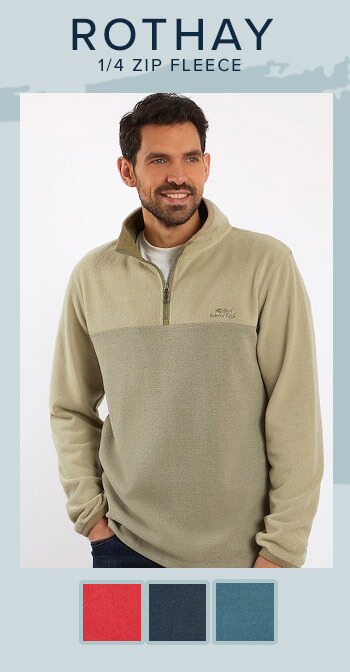 Rothay 1/4 Zip Fleece Sweatshirt Safari