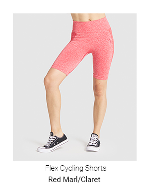 Flex Cycling Shorts, Red Marl/Claret.