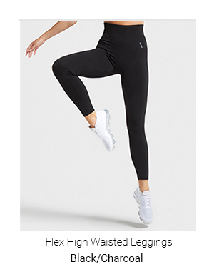 Flex High Waisted Leggings, Black/Grey.
