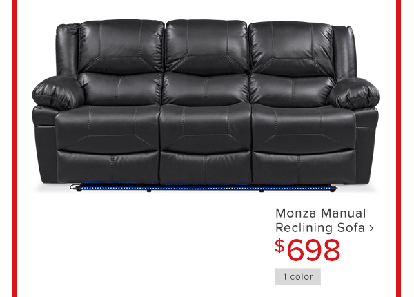 Monza manual reclining sofa $698 shop now