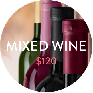 Mixed wine pack - $120