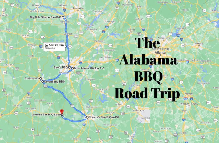 This Road Trip Will Take You To 7 Of Alabama''s Best BBQ Restaurants